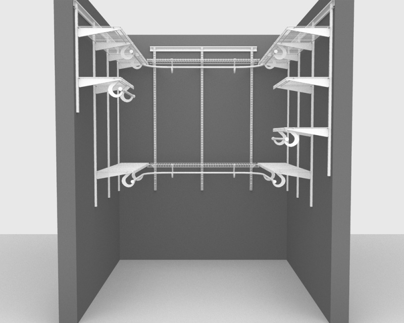 Adjustable ShelfTrack Package 6 - All Purpose Shelving with SuperSlide up to 1.8m/ 6ft square